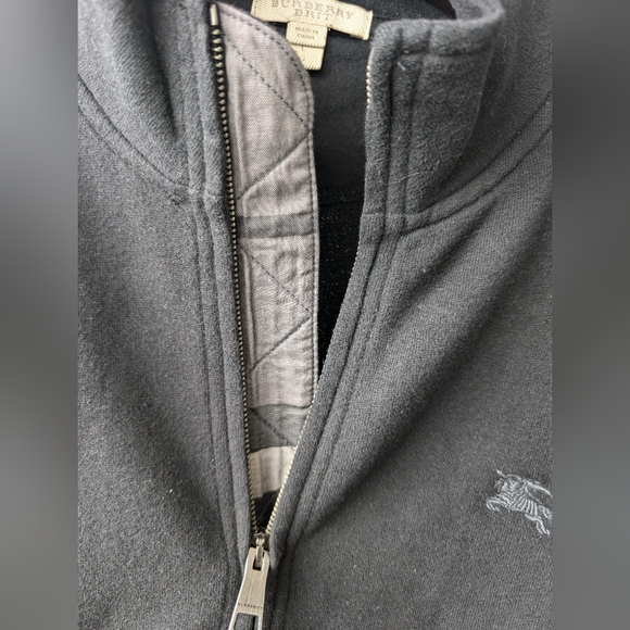 Burberry Brit Hearst Men's Zip Up Sweater - Black - Size Large - Picture 4 of 10